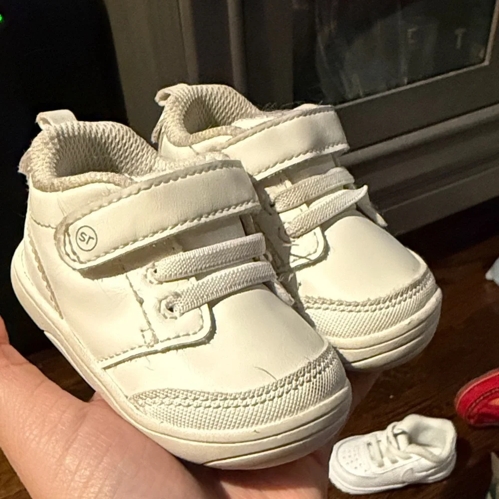 Classic White stride rite baby walking Shoes